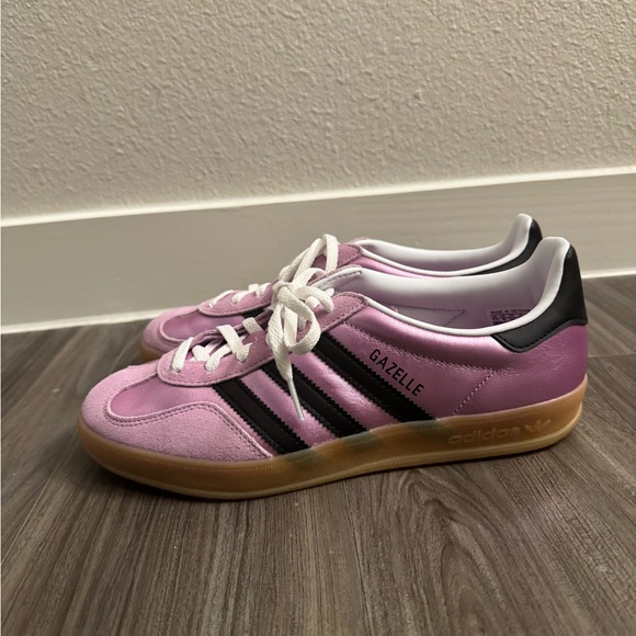 Adidas Women's Purplish pink metallic and Black Sneakers - Picture 4 of 7